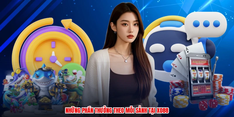 Những phần thưởng theo mỗi sảnh tại XO88